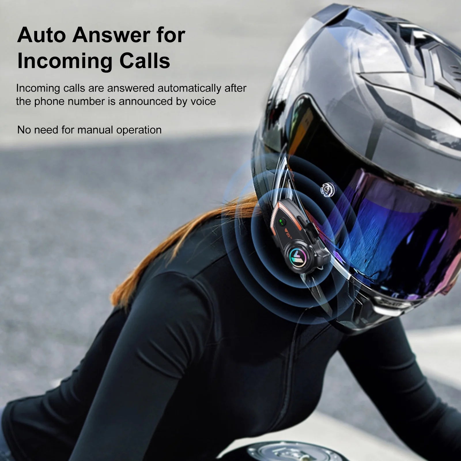 Wireless Headset BT Helmet Intercom IP67 A482