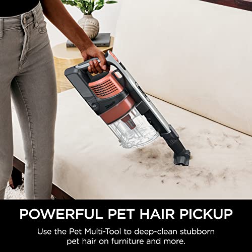 Cordless Stick Vacuum with DuoClean PowerFins, MultiFLEX, 120-min Runtime, Double Battery, Rosewood, Red F87633