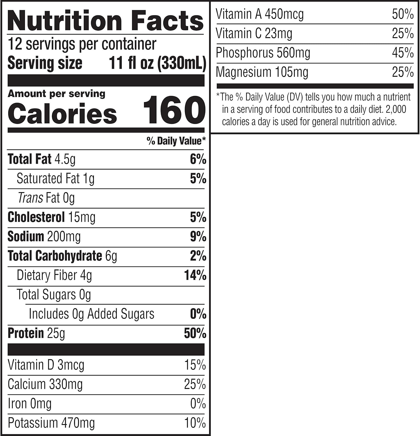 Vanilla Crème Protein Shake, 11 Fl Oz, 12 Pack P7395