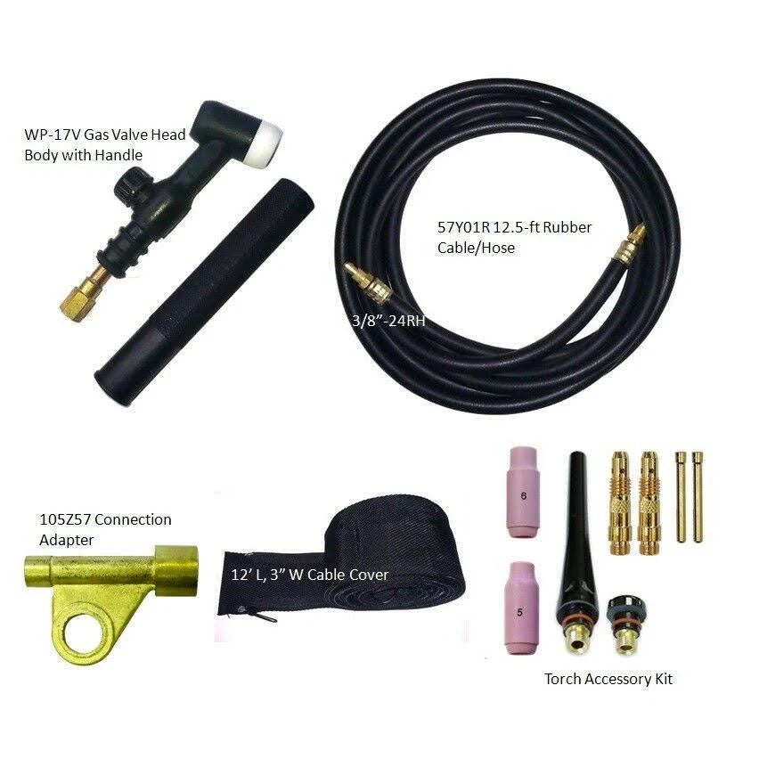 TIG Welding Torch Air-Cool 12.5-foot Cable 150Amp R516