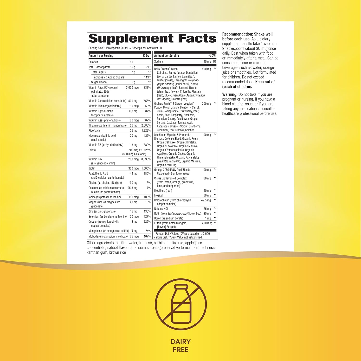 Citrus Flavored Liquid Multivitamin, 30.4 Fl Oz W393902