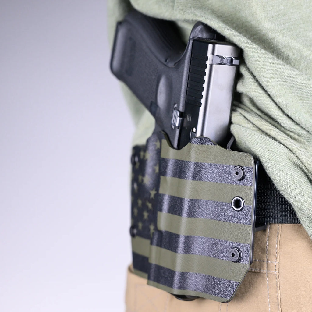 Black Carbon Fiber OWB Kydex Gun Holster D951