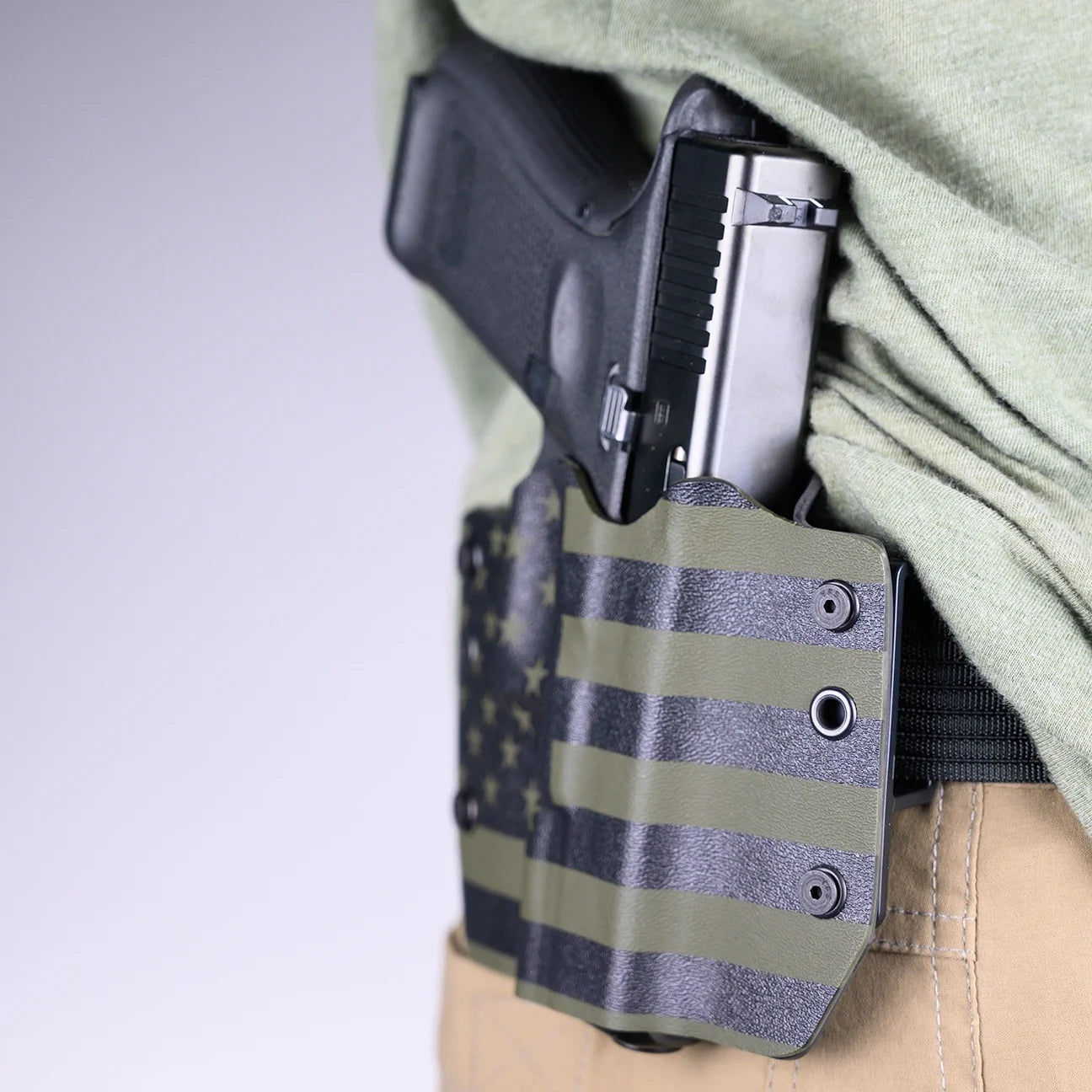 Black Carbon Fiber OWB Kydex Gun Holster D951
