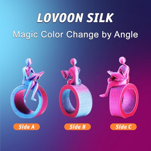 3D Printer Filament Tricolor PLA Filament 1.75mm Silk Rainbow Filament Green-Red-Blue 2.2lbs/Spool X980
