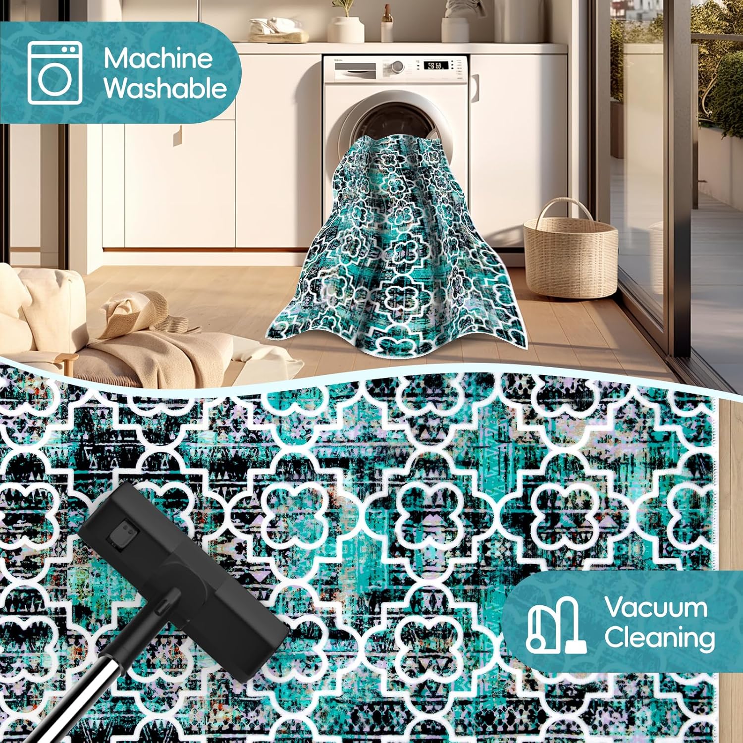 Washable Non-Slip Ultra-Soft 5x7 Area Rug T235891