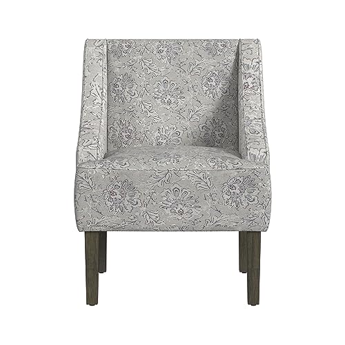 Velvet Swoop Arm Accent Chair Suri Blue T354
