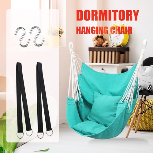 Dark Gray Hanging Rope Hammock Chair with Pocket M853