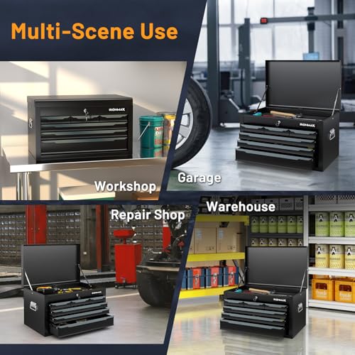 5-Drawer Rolling Steel Tool Chest with Lockable Wheels F756303