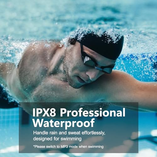 Bone Conduction Headphones Bluetooth 5.4 IPX8 Waterproof 32G Memory Underwater Headphone with MP3-Player O289