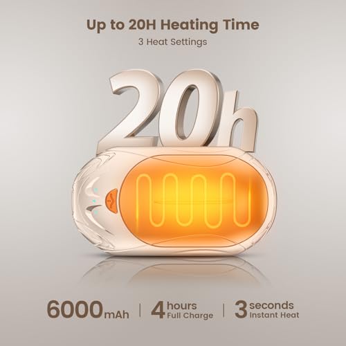 Rechargeable 6000mAh Electric Hand Warmer 2 Pack V893834