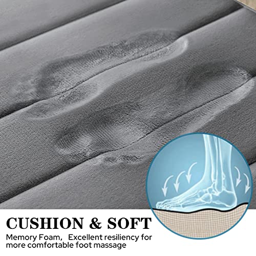 Black Memory Foam Bathroom Rug Set 3 Piece Non Slip Shaggy Bath Mat W8948