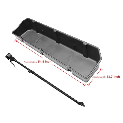 Full Size Truck Bed Storage Cargo Organizer with Adjustable Bar D364685