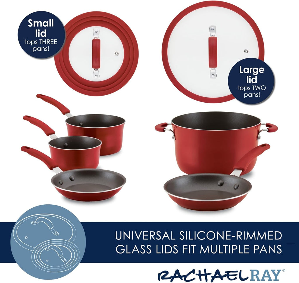 11-Piece Nonstick Cookware Set - Red N670