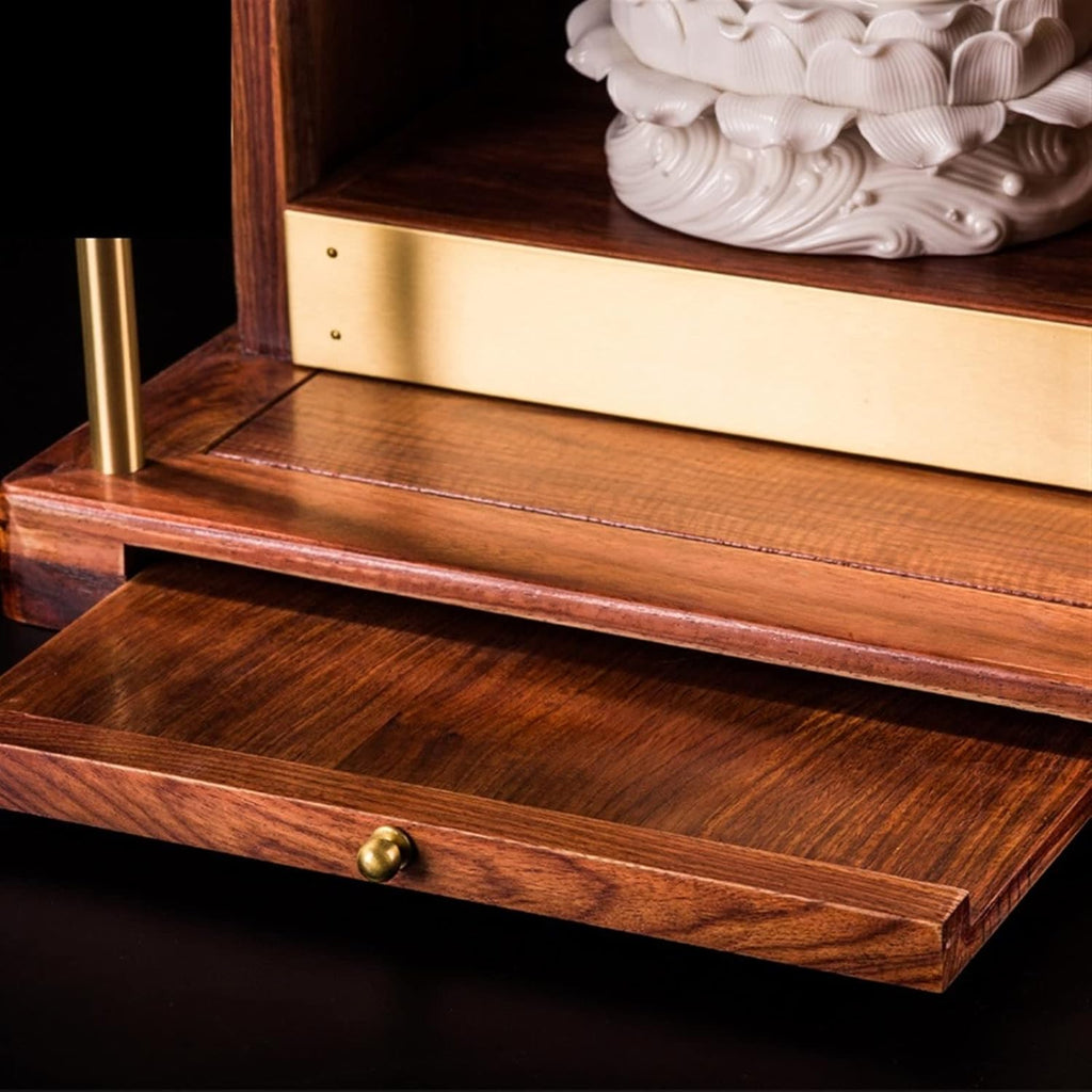 Rosewood Solid Wood Hanging Wall Shelf K46944