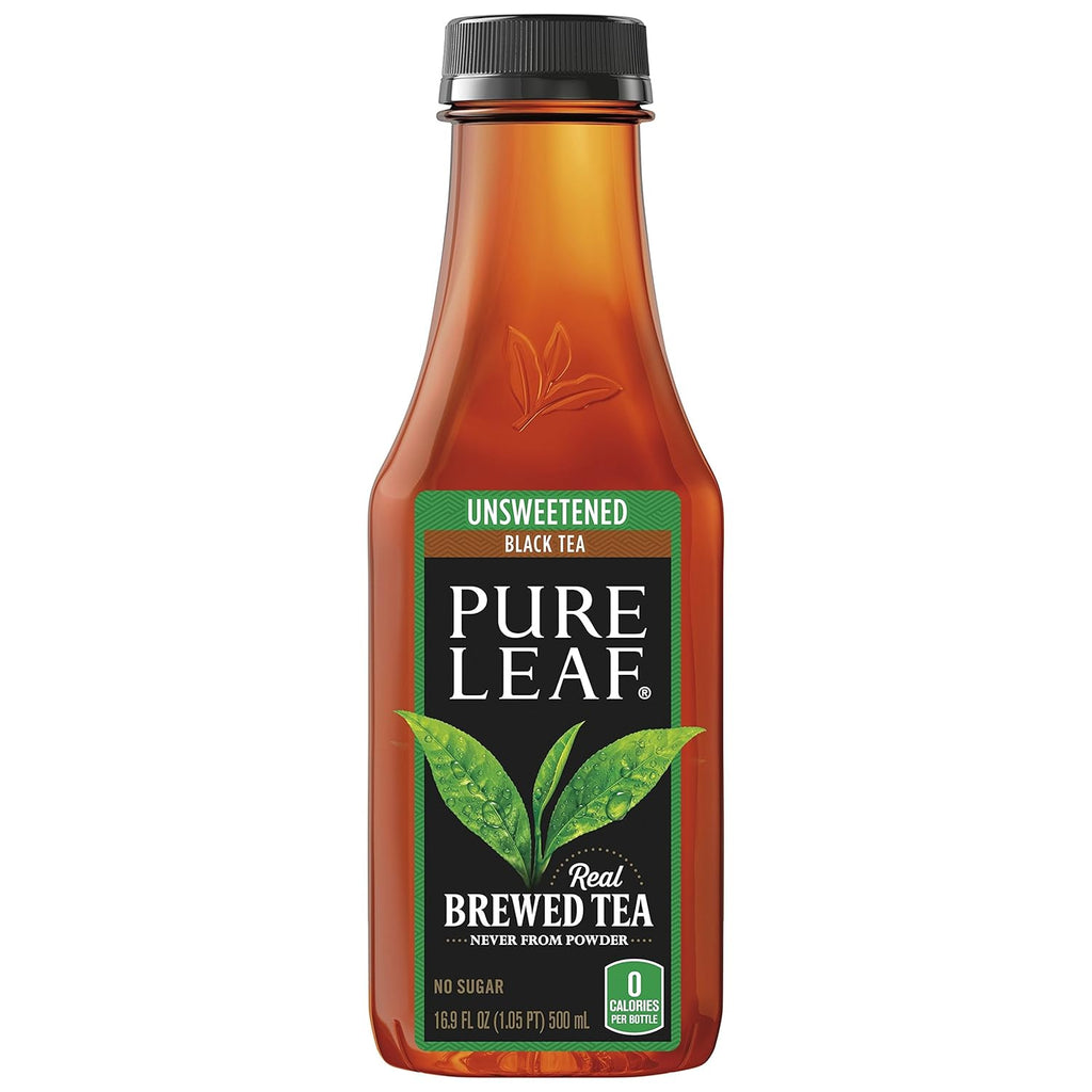 Unsweetened Black Iced Tea, 16.9 Ounce Bottles, 12 Count W668562