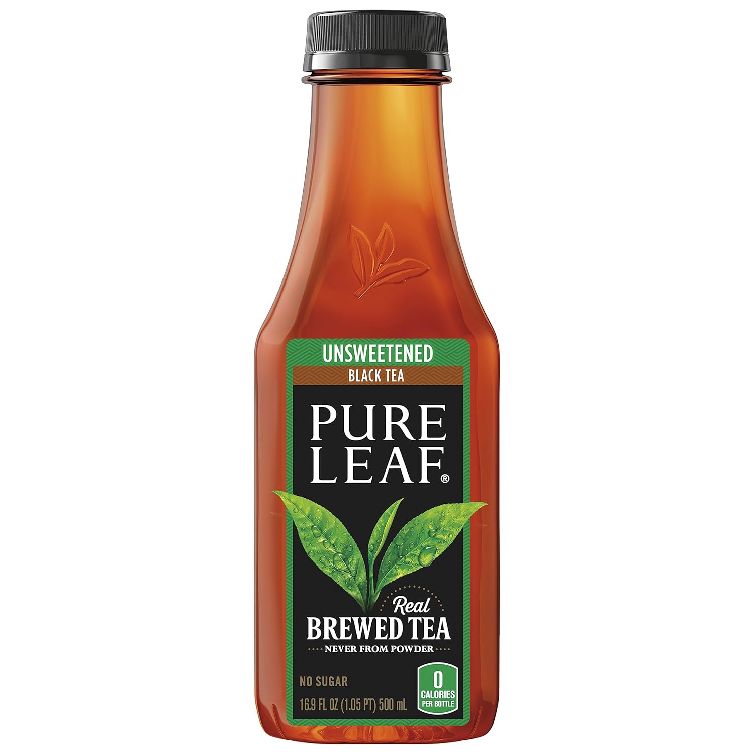 Unsweetened Black Iced Tea, 16.9 Ounce Bottles, 12 Count W668562
