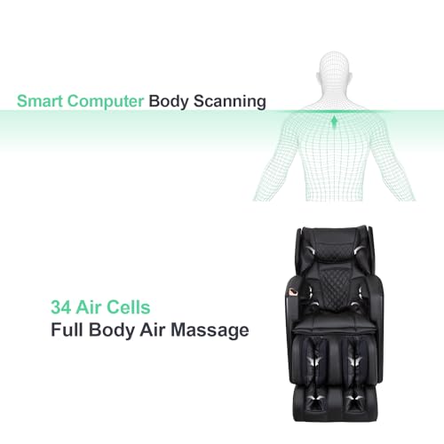 Brown Massage Chair with Zero Gravity Reclining T31247