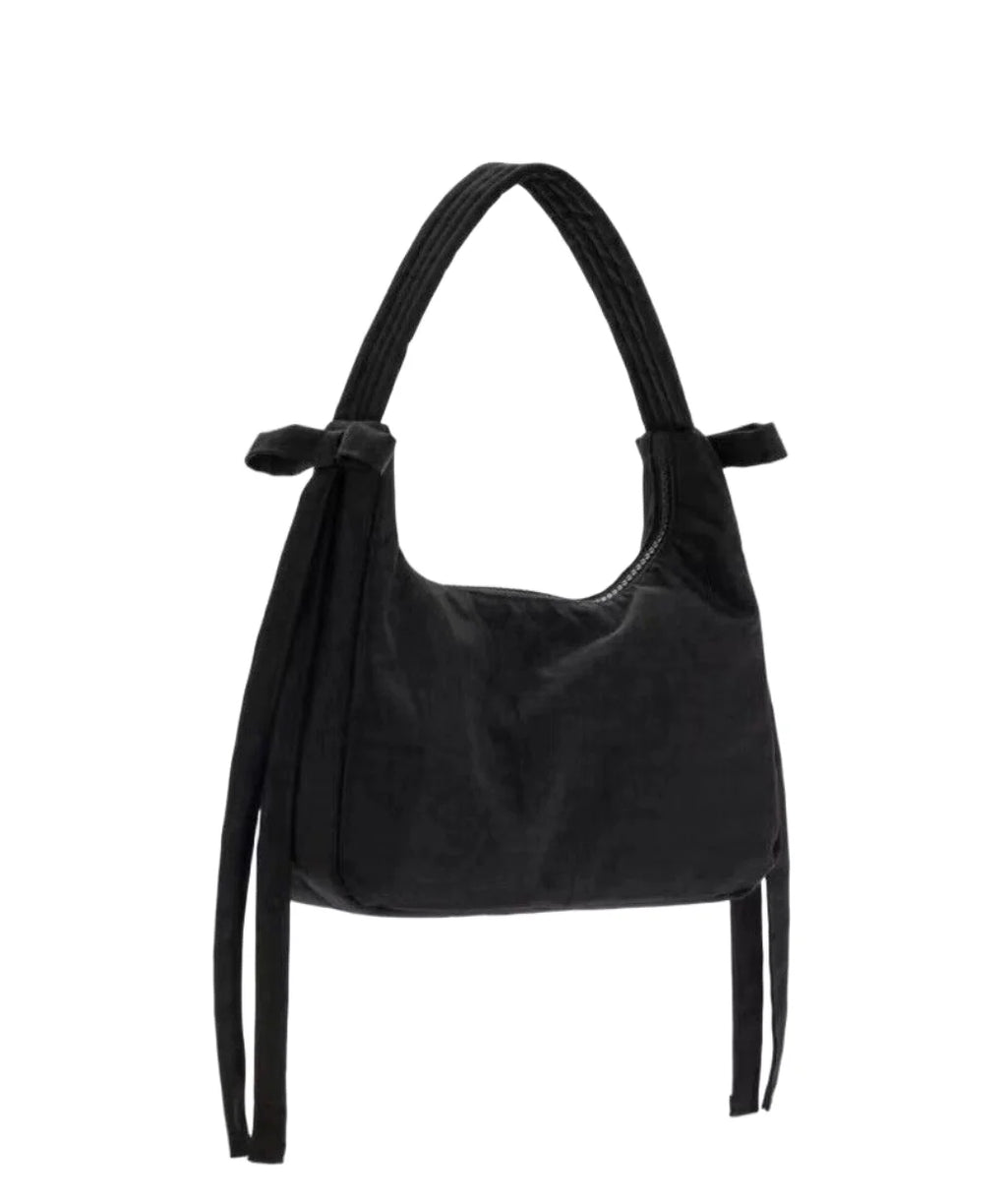 Mini Bow Nylon Handbag-BLACK K76167