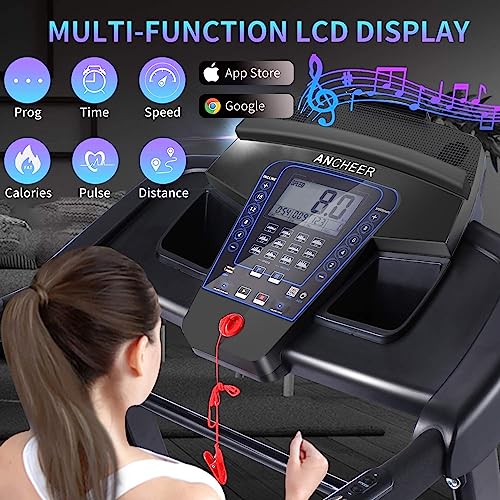 Folding Treadmill with 15% Auto Incline and Bluetooth Speaker X420