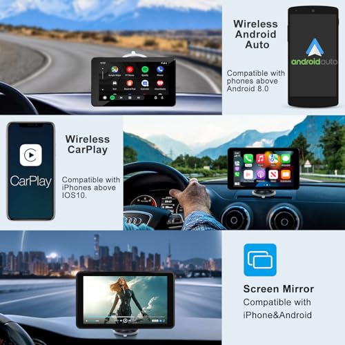 7" HD Portable Touch Screen Car Stereo with Bluetooth M641