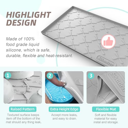 25" x 22" Silicone Cabinet Liner with Raised Edge X683
