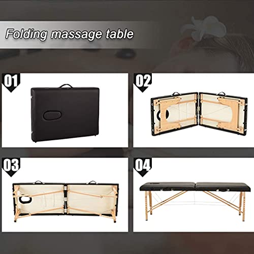 Portable 2 Fold Adjustable Massage Table with Carry Case L5009