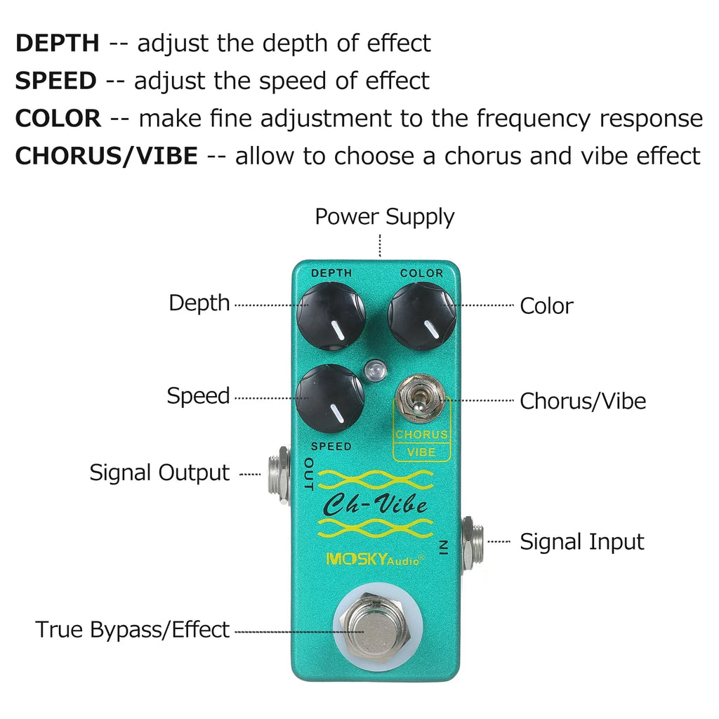 Mini Chorus/Vibe Guitar Effect Pedal Q53731
