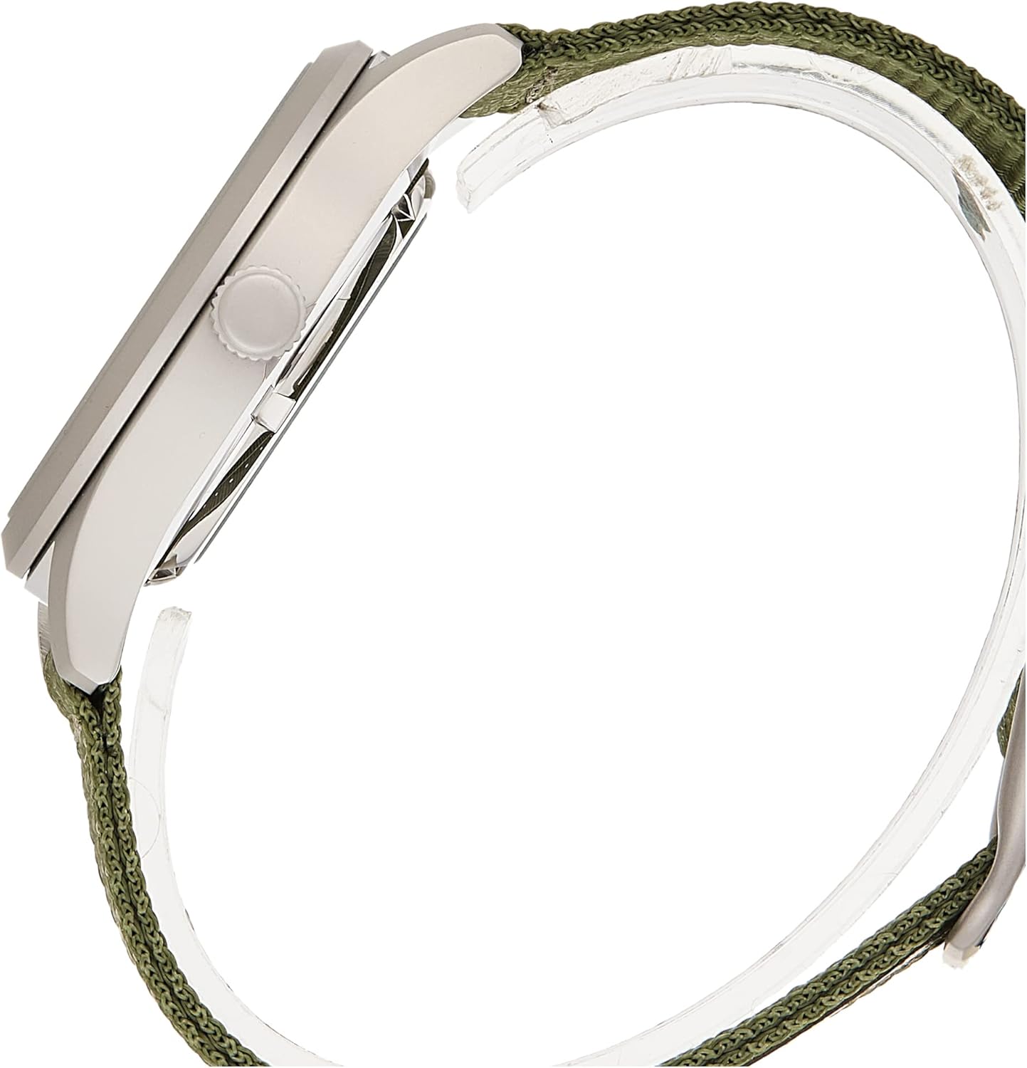 Green 42 mm Automatic Analogue Watch with Fabric Strap H210699