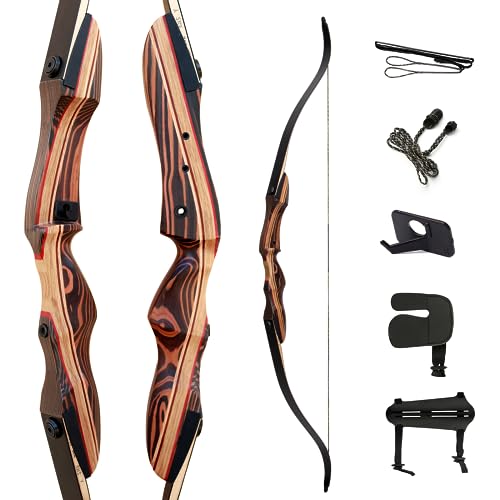 62" Takedown Recurve Bow Set with Laminated Wooden Riser M198