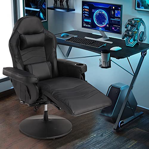 Blue PU Leather Gaming Recliner Chair with Massage D13961