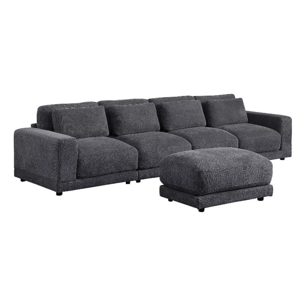 5-Piece Upholstered Fabric Modular Sofa in Dark Gray M164069
