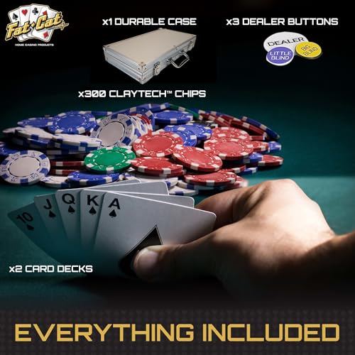 500 Striped Dice Claytec Poker Chip Set with Aluminum Case B906
