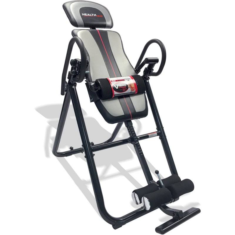Gray/Red Inversion Table with Adjustable Heat and Massage C806