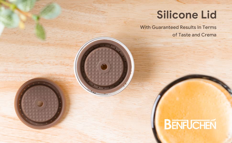 Reusable Silicone Capsule Caps 2 Pcs + Empty Refillable Pods 3 Pcs Z7456