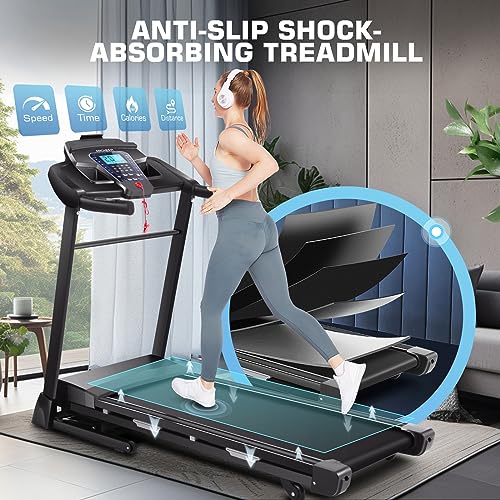 Folding Treadmill with 15% Auto Incline and Bluetooth Speaker X420