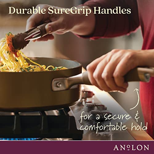 Bronze 4 Quart Hard Anodized Nonstick Saute Fry Pan N71179