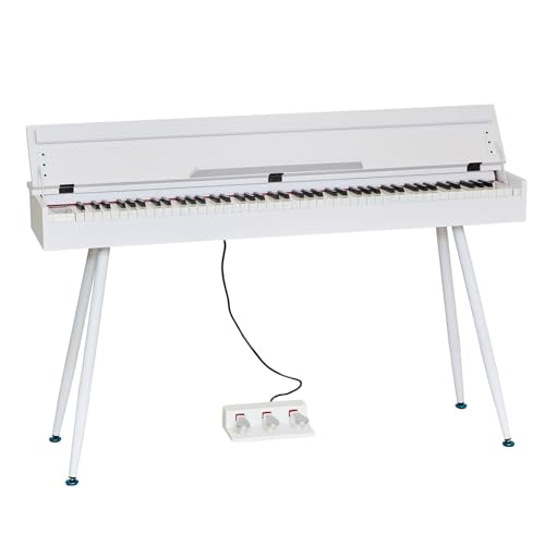 88 Key Weighted Hammer-Action Digital Piano with Sheet Music Stand, Pedal, Power Adapter N6233