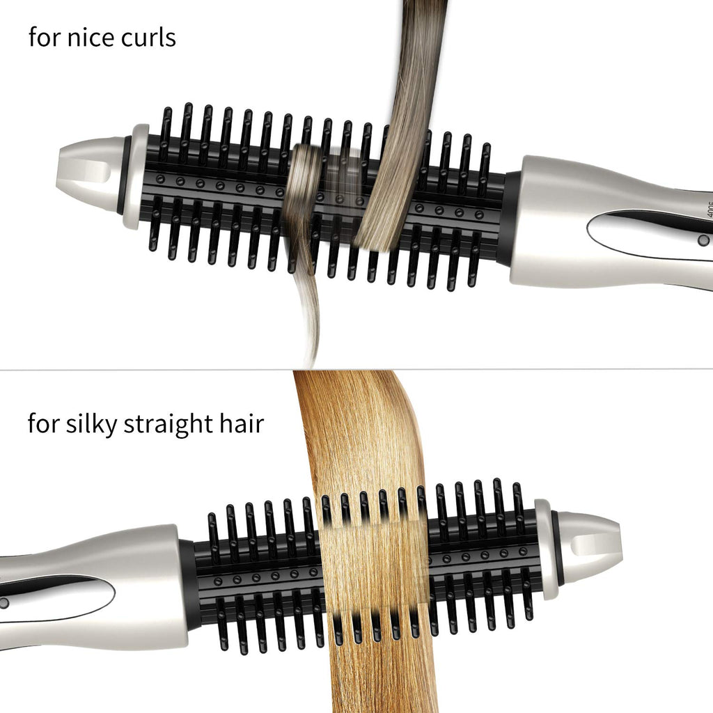 Ceramic Tourmaline Cool Touch Multi Styler with 5 Heat Adjustments 1 Inch Barrel Auto Shut Off, Pearl White J52548