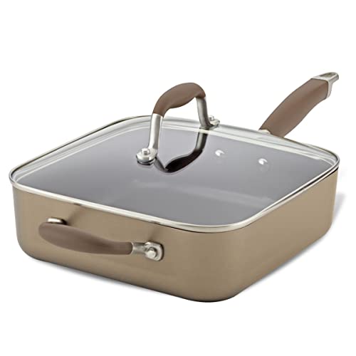 Bronze 4 Quart Hard Anodized Nonstick Saute Fry Pan N71179