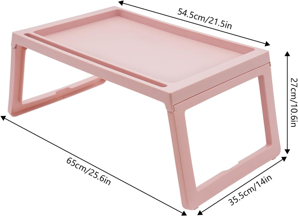 6 Pcs Pink Plastic Folding Breakfast Tray J8688