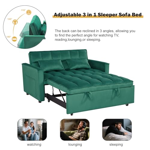 Black Sleeper Sofa Bed with Pullout Bed T63157
