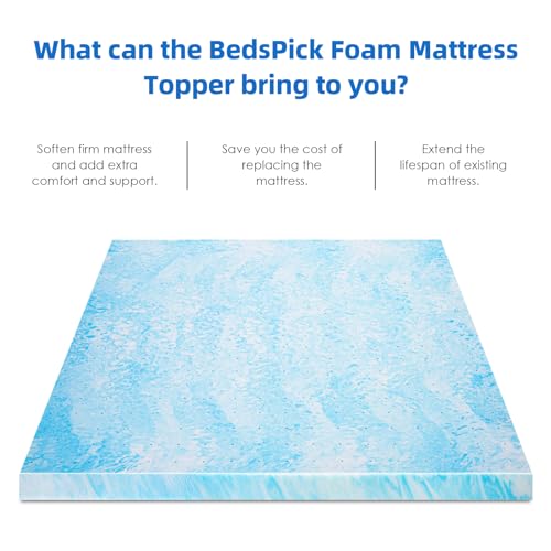 3 Inch Gel Infused Memory Foam Mattress Topper Twin Size R8153
