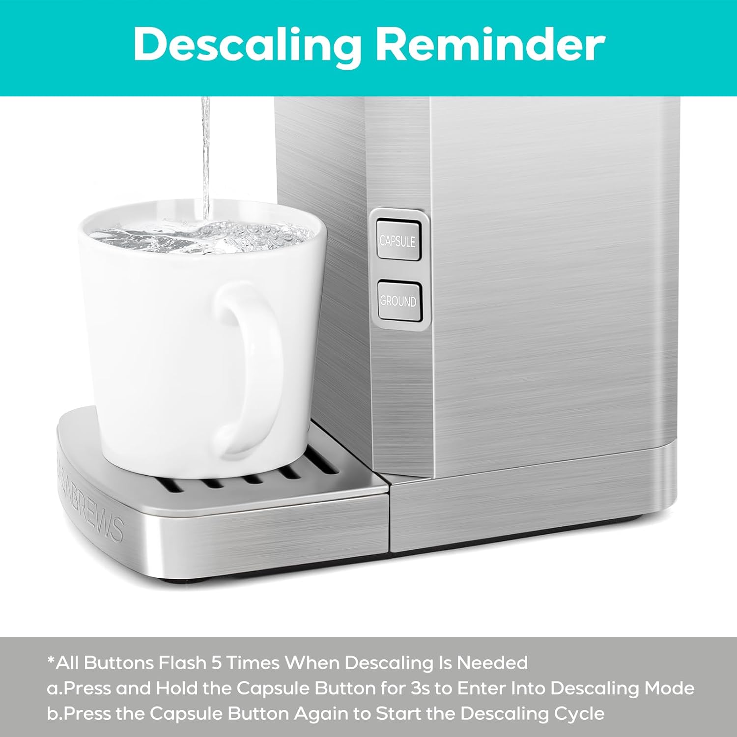 Stainless Steel K Cup Coffee Maker Y95180