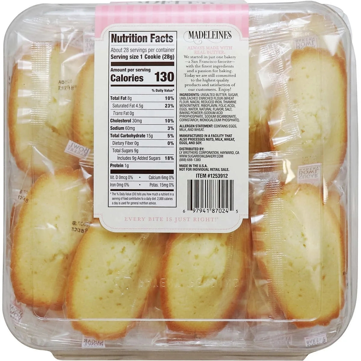 Madeleine Cookies 1 Ounce (28 Count) W8880