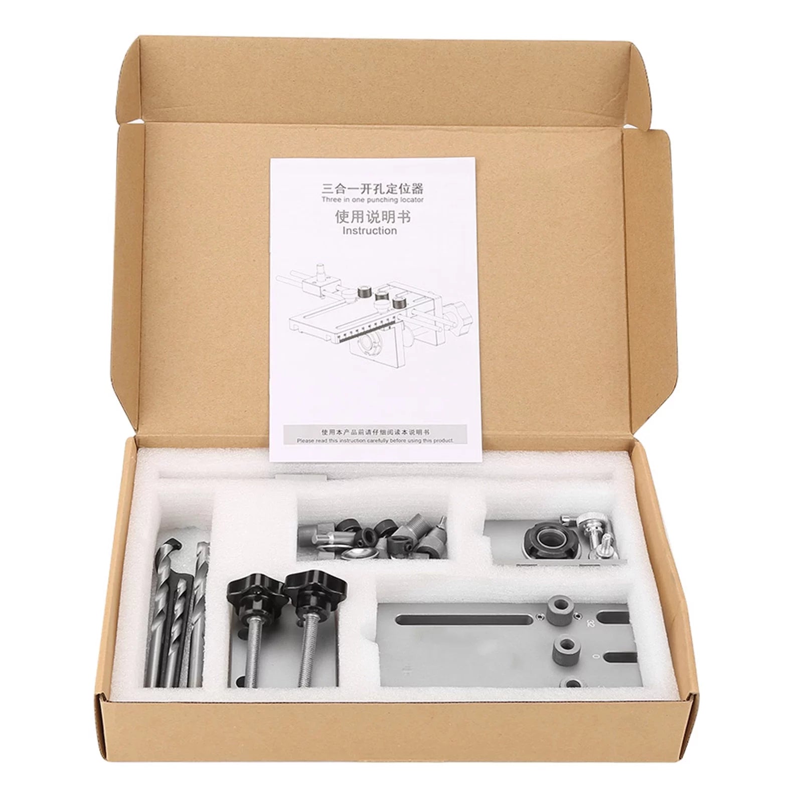 Self Centering Dowel Jig Kit, 3 in 1 6/8/10/15mm Drill Guide Locator Kit A8897
