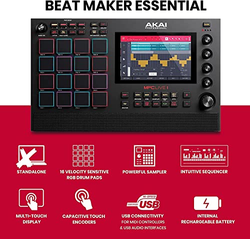 Battery Powered Drum Machine, Sampler and Beat Maker With Speakers, Drum Pads, Synth Engines and Touch Display R9679