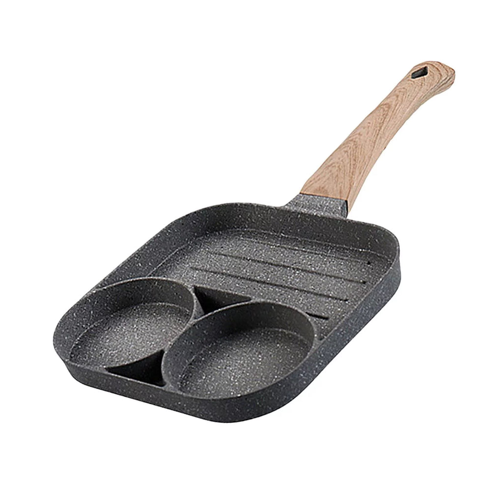 3-Cup Egg Frying Pan with Long Cooking Tool G646233