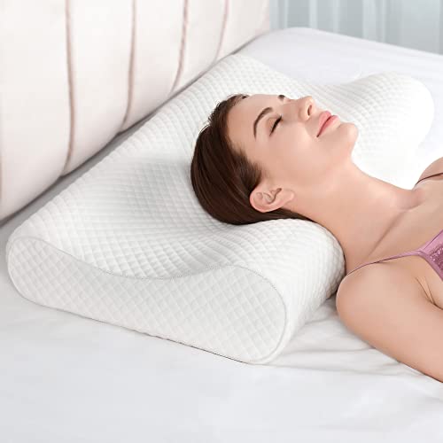 Queen Size Firm Contour Memory Foam Cervical Pillow L692910