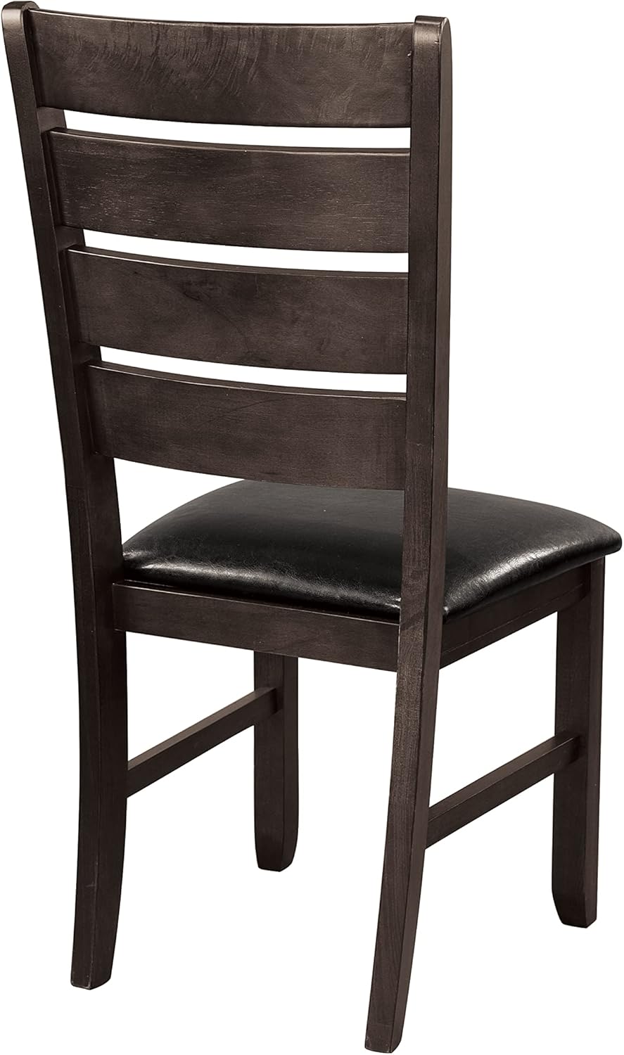 Dark Oak Finish Dining 5pc Set Table with Self-Storing Leaf and 4 Side Chairs W7749