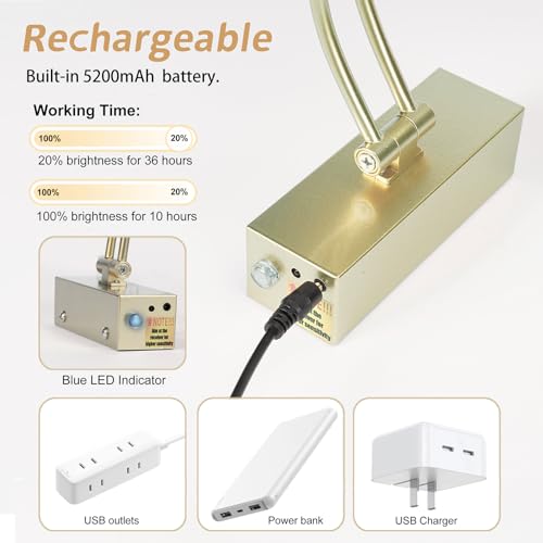 2 Pack 16" Battery Operated Gold Picture Light P616